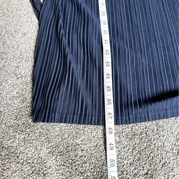 J Jill Navy Blue Pleated Sleeveless Boatneck Maxi Dress XL - Picture 7 of 10